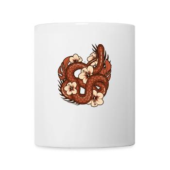 Snake Jungle Tropical snake hibiscus - Mug - white - Front