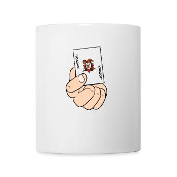Playing Card Joker Casino Card Game Card Player - Mug - white - Front