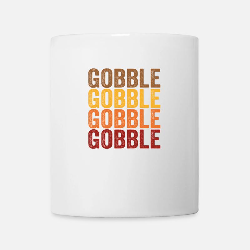 Funn Thanksgiving Gobble - Mug blanc - blanc