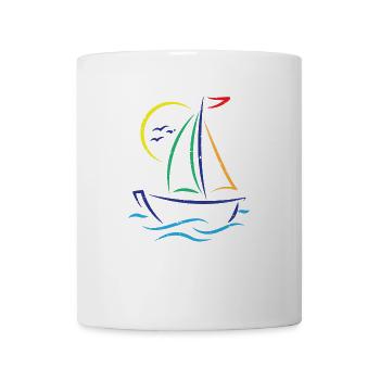 Voilier bateau sport bateau voile voilier - Mug blanc - blanc - Devant