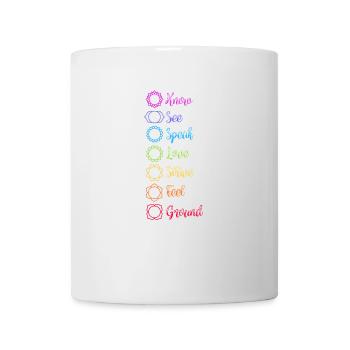 Sieben Chakra Om - Tasse - Weiß - Vorne