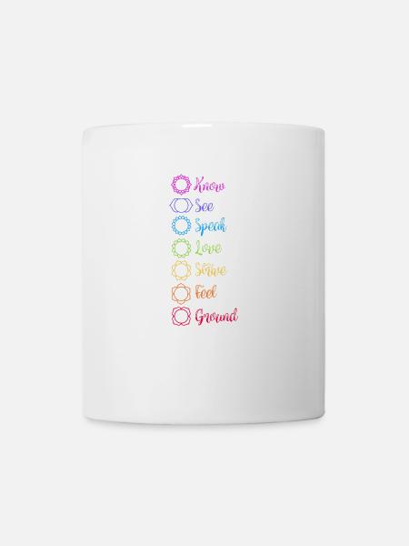 Sept Chakra Om - Mug blanc - blanc