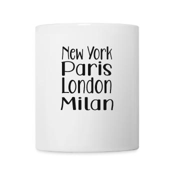 New York Paris london milan - Tasse - Weiß - Vorne