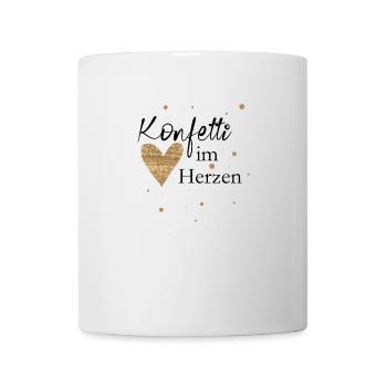 konfetti im herzen herz - Tasse - Weiß - Vorne