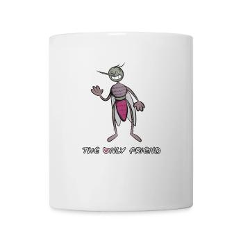 Le seul ami du moustique. Drôle de mouche comique. - Mug blanc - blanc - Devant