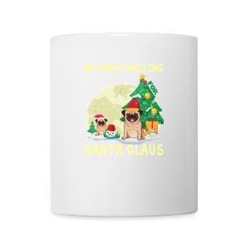 Carlin moi en attendant le Père Noël - Mug blanc - blanc - Devant