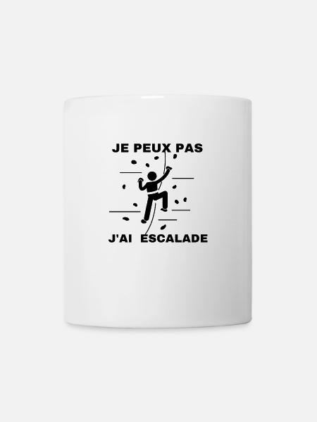 Je peux pas j'ai escalade - Mug blanc - blanc