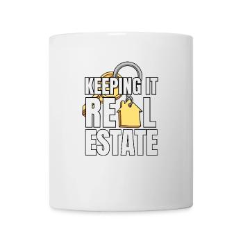 Drôle d’agent immobilier Maison Immobilier - Mug blanc - blanc - Devant
