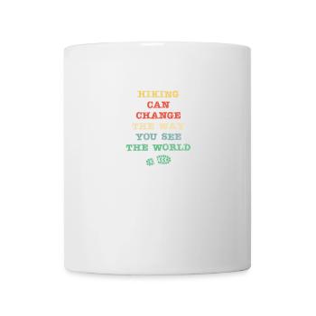 Hiking can change the way you see the world - Mug - white - Front