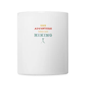 The adventure begins - Hiking - Mug - white - Front