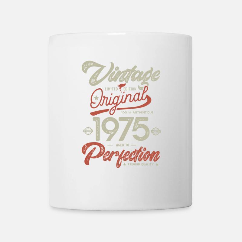 1975 anniversaire vintage Né 1975 - Mug blanc - blanc