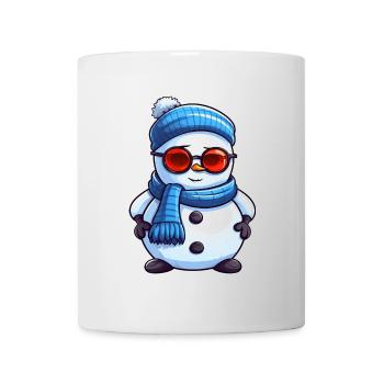 Cooler Schneemann mit Sonnenbrille Winter Design - Tasse - Weiß - Vorne