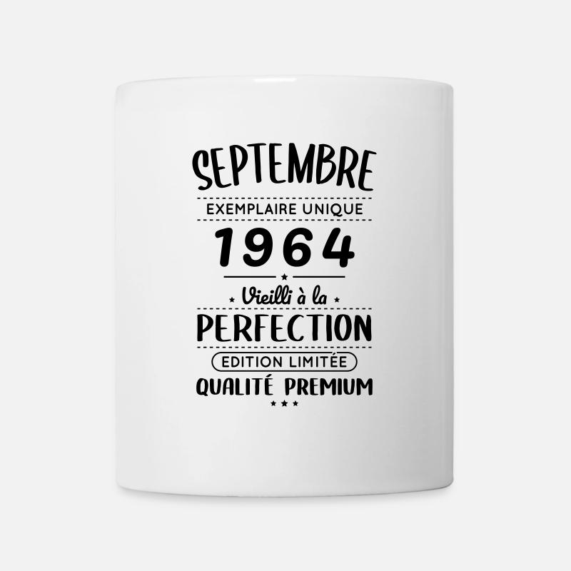 Anniversaire 60 ans - Septembre 1964 Perfection - Mug blanc - blanc