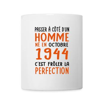 80th Birthday - Born in October 1944 - Mug - white - Front