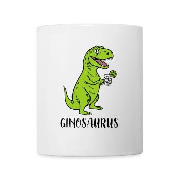 Ginosaurus - funny Trex Dino with gin - Mug - white - Front