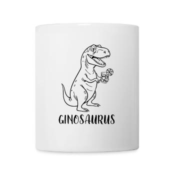 Ginosaurus - funny Trex Dino with gin - Mug - white - Front