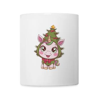 Drôle de sapin de Noël Costume de chat de Noël - Mug blanc - blanc - Devant