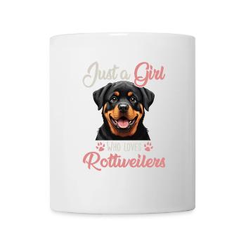 Juste une fille qui aime les Rottweilers - Mug blanc - blanc - Devant