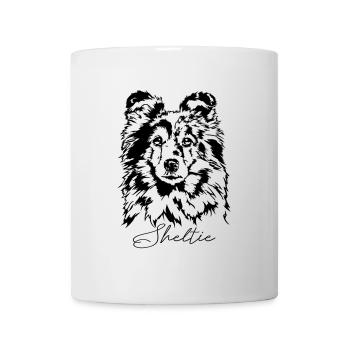 SHELTIE merle Hund Hunde Hütehund Wilsigns - Tasse - Weiß - Vorne