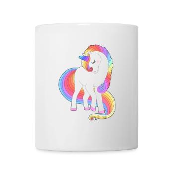 Verzaubertes Regenbogenmähnen-Einhorn - Tasse - Weiß - Vorne