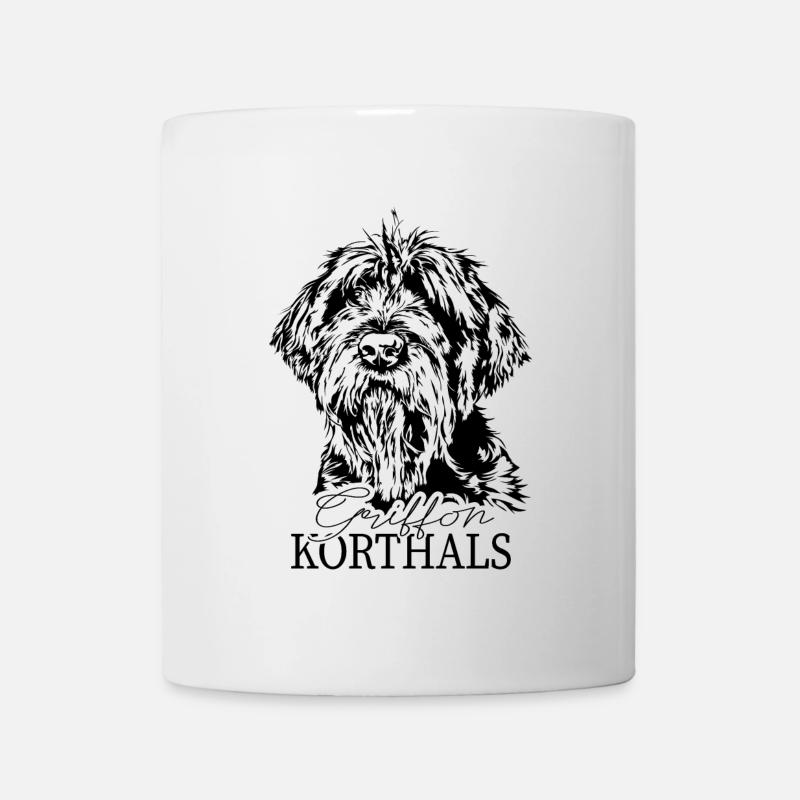 GRIFFON KORTHALS Portrait Chiens de chasse Chiens Wilsigns - Mug blanc - blanc