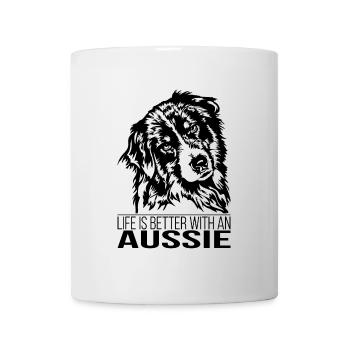 AUSSIE life is better Australian Shepherd Wilsigns - Tasse - Weiß - Vorne