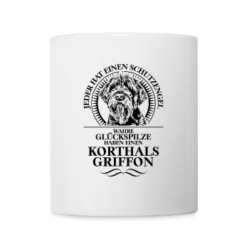 KORTHALS GRIFFON Schutzengel Hunde Spruch Wilsigns - Tasse - Weiß - Vorne
