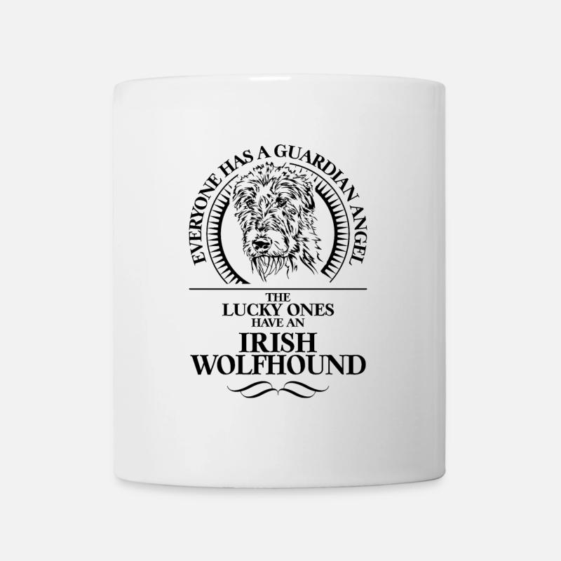 IRISH WOLFHOUND Guardian Angel Spruch Wilsigns - Tasse - Weiß