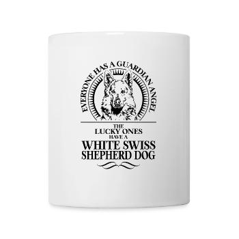 CHIEN DE BERGER SUISSE BLANC Ange Gardien Wilsigns - Mug blanc - blanc - Devant