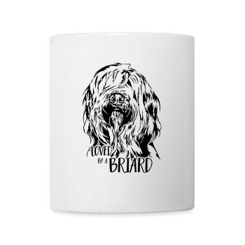 Loved by a BRIARD Dog Wilsigns - Mug - white - Front
