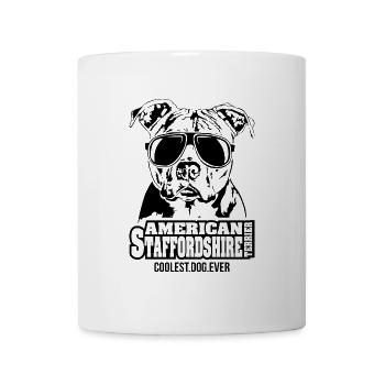 AMERICAN STAFFORDSHIRE TERRIER chien le plus cool de tous les temps - Mug blanc - blanc - Devant