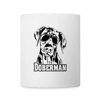 DOBERMAN cool sunglasses dogs dog - Mug - white - Front
