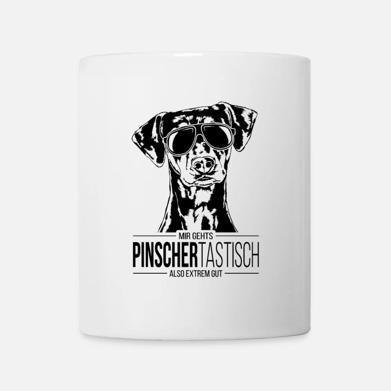 PINSCHERTASTISCH Deutscher Pinscher Spruch Hund - Tasse - Weiß
