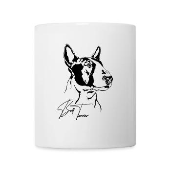 BULL TERRIER Hunde Portrait Hund Wilsigns - Tasse - Weiß - Vorne