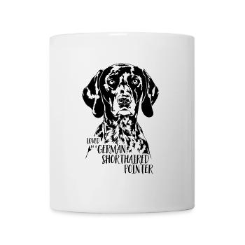 Loved by a German Shorthaired Pointer Hundespruch - Tasse - Weiß - Vorne