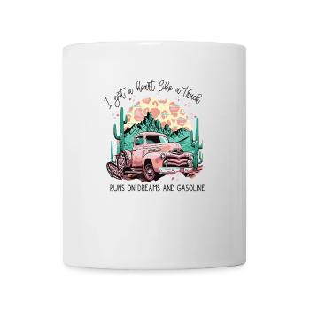 Ich habe ein Herz wie ein Lastwagen - Tasse - Weiß - Vorne