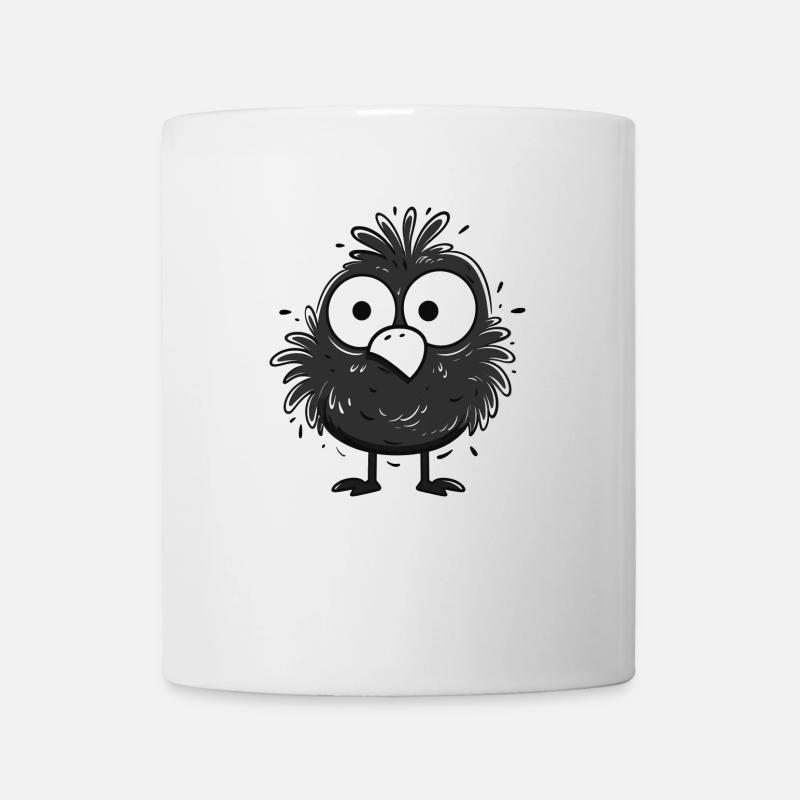 Netter kleiner schwarzer Vogel - Tasse - Weiß