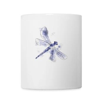 Blaue Libelle - Tasse - Weiß - Vorne