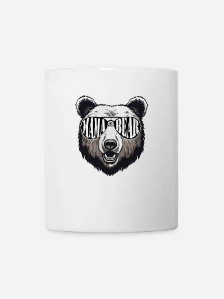 Mama Bär mit Sonnenbrille Vatertag Muttertag - Tasse - Weiß