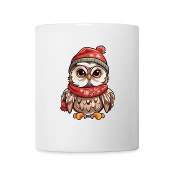 Cute owl in festive winter look! - Mug - white - Front