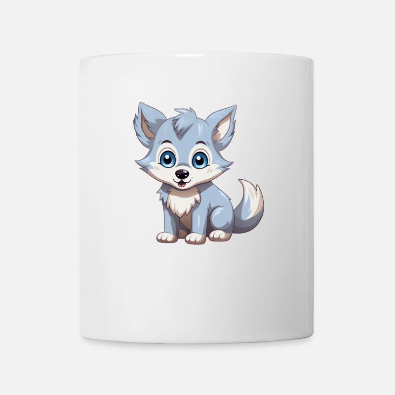Louveteau mignon - Mug blanc - blanc