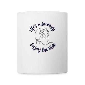 La vie est un voyage Profitez de la balade - Mug blanc - blanc - Devant