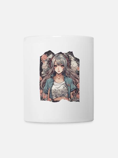 Serenity Blossom Anime Woman Manga Character - Mug - white