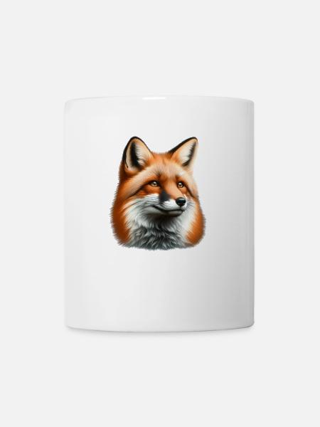 Trippy Polka Dot Fox - Tasse - Weiß