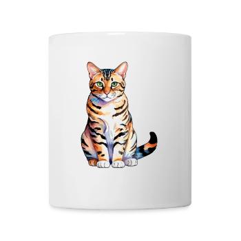 Chat du Bengale Aquarelles - Mug blanc - blanc - Devant