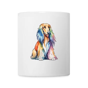 Lévrier afghan aquarelle - Mug blanc - blanc - Devant