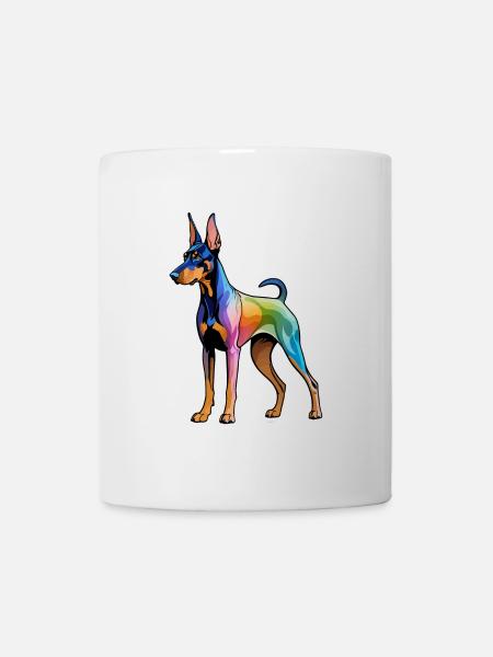 Dobermann Wasserfarben - Tasse - Weiß