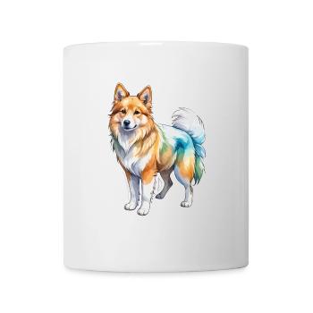 Aquarelles de chiens islandais - Mug blanc - blanc - Devant