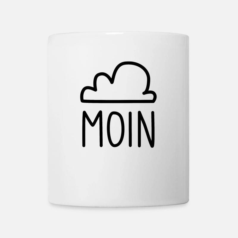 Moin mit Wolke - Tasse - Weiß