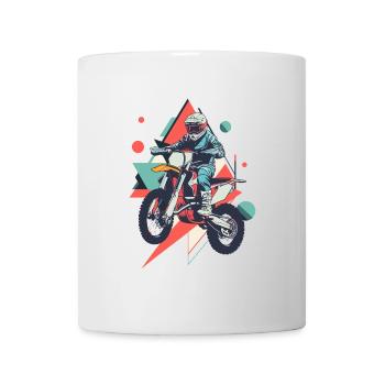 Dirt Bike Motocross Motorcycle - Mug - white - Front